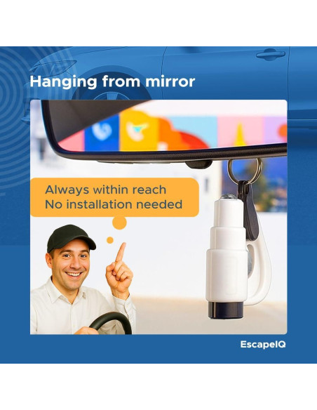 Herramienta de Escape de Emergencia SHIAKIDI 2 en 1 Cortador y Rompedor