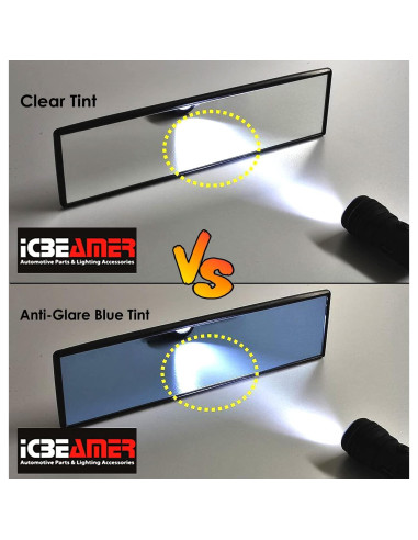 Espejo Retrovisor Convexo ICBEAMER 26.9x7.4 cm Antirreflejo
