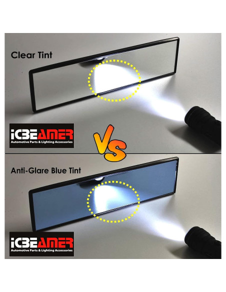 Espejo Retrovisor Convexo ICBEAMER 26.9x7.4 cm Antirreflejo