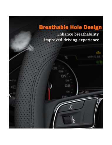 Funda de Volante SZYUCHEN para Hyundai 37-38 cm Antideslizante