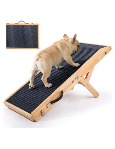 Rampa para Perros Heeyoo de Madera Ajustable 5 Niveles 25-53 cm