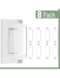 Protector Magnético de Interruptor de Luz Bates - Paquete de 8 2