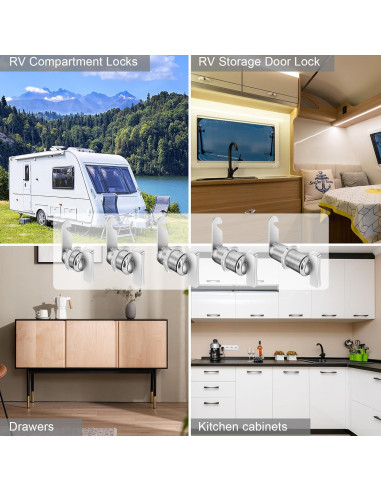 Cerraduras de Gabinete Sartatue 7/8" Sin Llave 2 Pcs