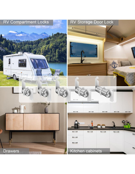 Cerraduras de Gabinete Sartatue 7/8" Sin Llave 2 Pcs