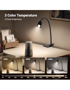 Luz de Lectura LED TraLiGu con Clip y Cuello de Ganso 10W 2