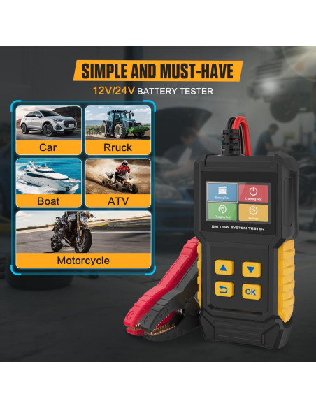 Probador de Batería de Coche LINXINO BT360 12V 24V CCA