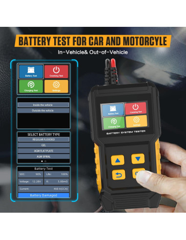 Probador de Batería de Coche LINXINO BT360 12V 24V CCA