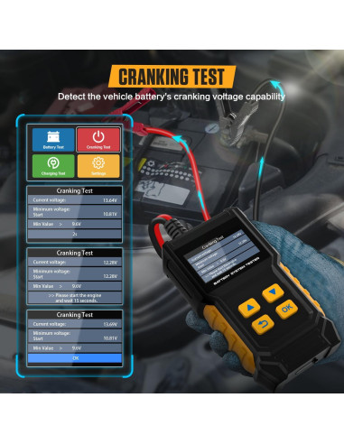 Probador de Batería de Coche LINXINO BT360 12V 24V CCA