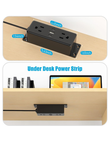 Regleta de Montaje en Pared CCCEI 1.83m con Puertos USB-C