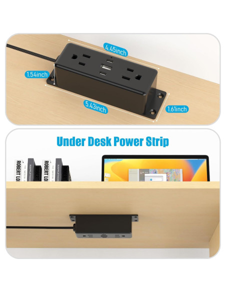 Regleta de Montaje en Pared CCCEI 1.83m con Puertos USB-C