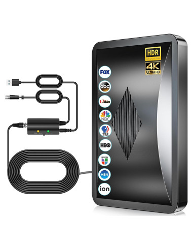 Antena de TV Qellaff HDTV Amplificada 2800 millas 4K 11.58m