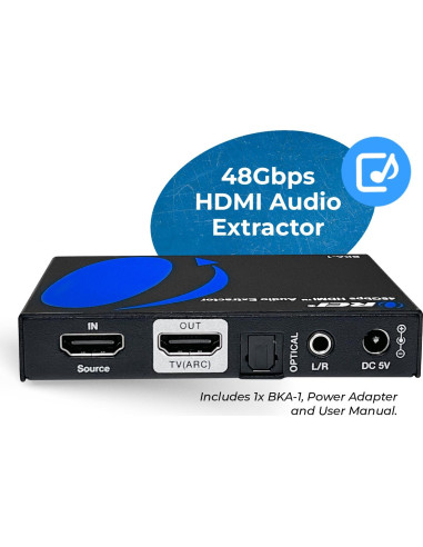 Extractor de Audio 8K OREI BKA-1 HDMI 2.1 4K 120Hz SPDIF 3.5mm