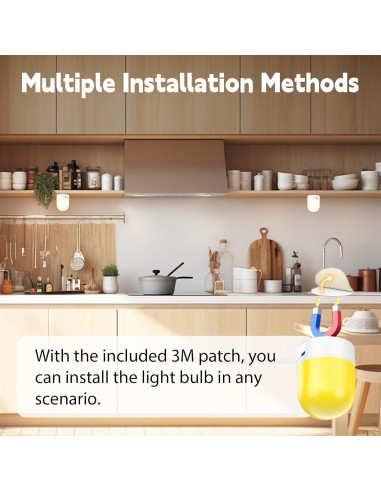 Bombillas LED recargables USB E26 con control remoto 800Lm 2 Pack