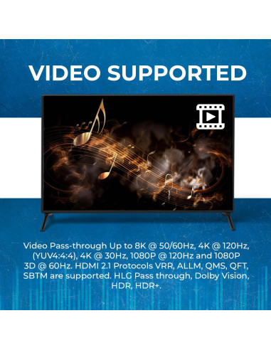 Extractor de Audio 8K OREI BKA-1 HDMI 2.1 4K 120Hz SPDIF 3.5mm