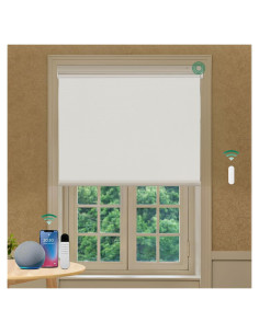 Persianas Motorizadas Allesin Roller Opacas 23x72 Blanco