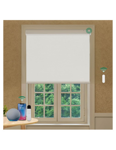 Persianas Motorizadas Allesin Roller Opacas 23x72 Blanco
