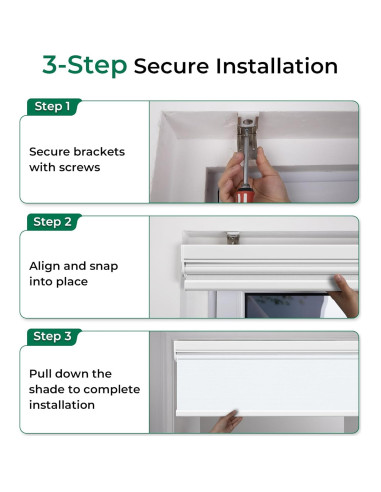 Persianas Motorizadas Allesin Roller Opacas 23x72 Blanco