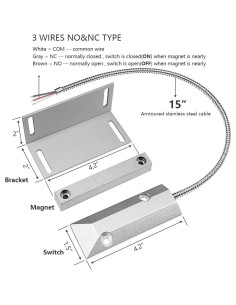 Contactos Magnéticos para Puertas de Garaje GAGALOR - 3 Cables NO&NC 2