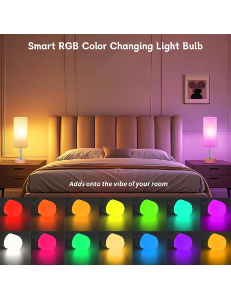 Bombillas LED recargables USB E26 con control remoto 800Lm 2 Pack