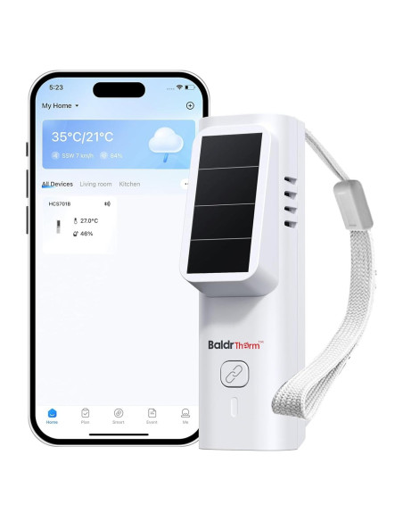 Termómetro Bluetooth Solar BaldrTherm con Alerta y Datos Históricos