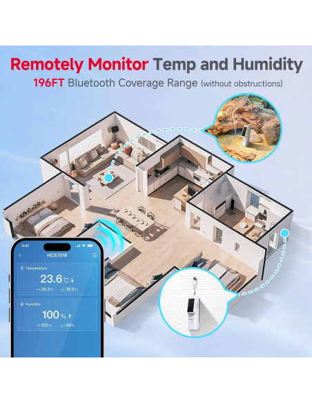 Termómetro Bluetooth Solar BaldrTherm con Alerta y Datos Históricos