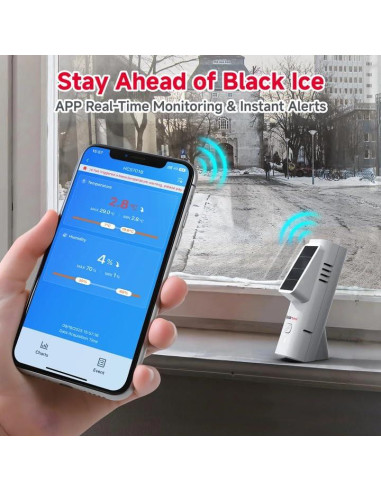 Termómetro Bluetooth Solar BaldrTherm con Alerta y Datos Históricos