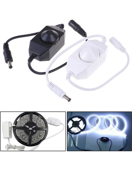 Interruptor Regulador de LED Maxmoral Negro DC 12-24V 2A