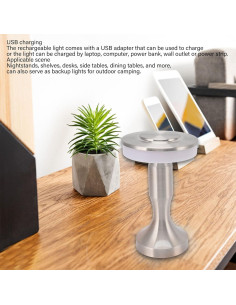 Lámpara de Mesa LED Recargable Locadence 3W Plata 2