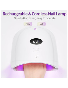 Lámpara UV LED Inalámbrica LASONAS S60 48W Recargable 2