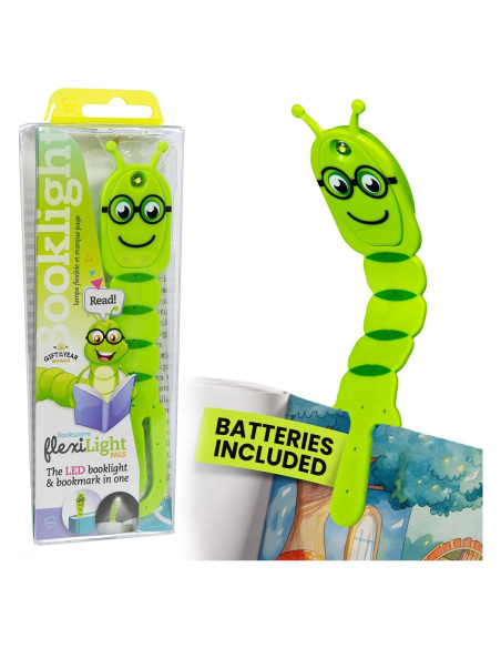 Luz de Lectura Flexilight Verde - Marcador Libro LED 8 Luces