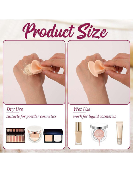 12 Esponjas de Maquillaje Sliverdew Cuadradas Latex 20x12cm