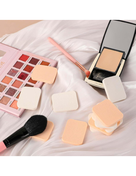 12 Esponjas de Maquillaje Sliverdew Cuadradas Latex 20x12cm