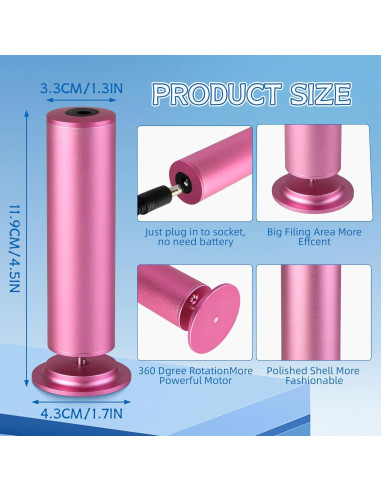 Removedor de Callos Eléctrico Dermave con 60 Discos de Lija