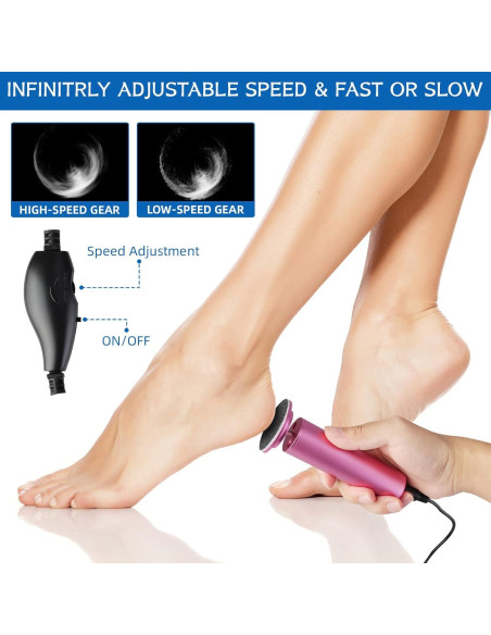 Removedor de Callos Eléctrico Dermave con 60 Discos de Lija