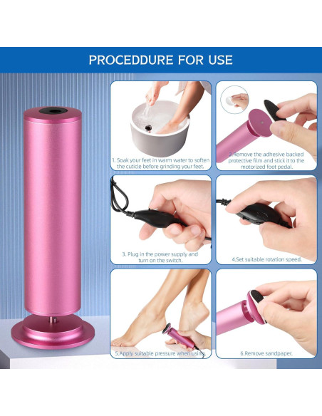 Removedor de Callos Eléctrico Dermave con 60 Discos de Lija