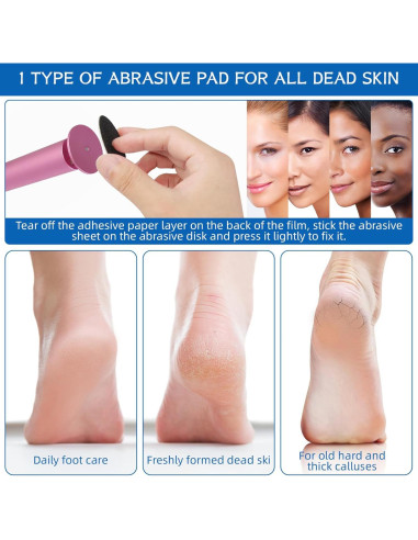 Removedor de Callos Eléctrico Dermave con 60 Discos de Lija