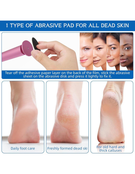 Removedor de Callos Eléctrico Dermave con 60 Discos de Lija