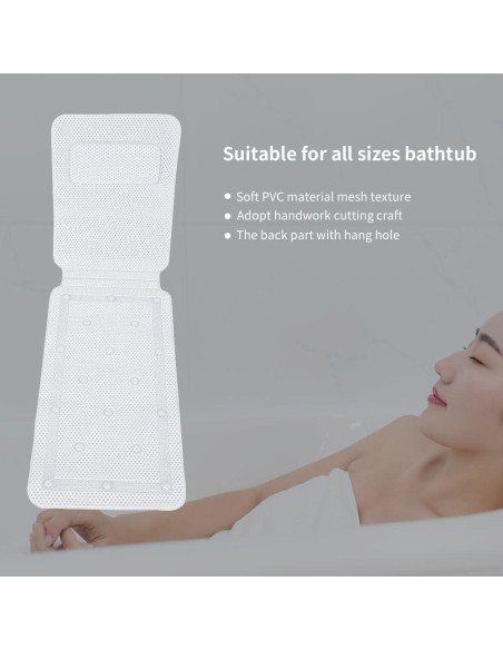 Almohada de Baño FILFEEL 125x36cm Suave Acolchada