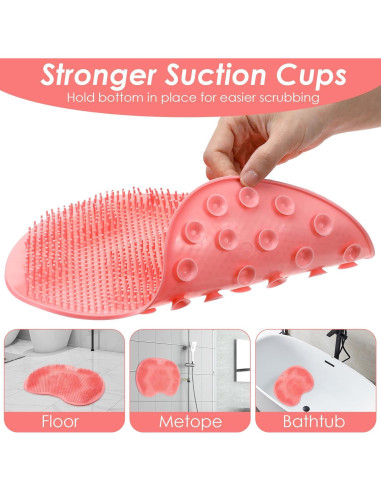 Alfombrilla Exfoliante para Pies Guduling con Ventosas Rosa