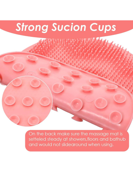 Alfombrilla Exfoliante para Pies Guduling con Ventosas Rosa