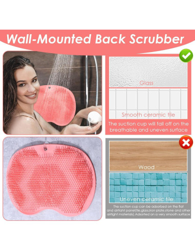 Alfombrilla Exfoliante para Pies Guduling con Ventosas Rosa