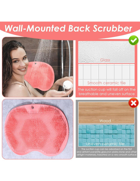 Alfombrilla Exfoliante para Pies Guduling con Ventosas Rosa