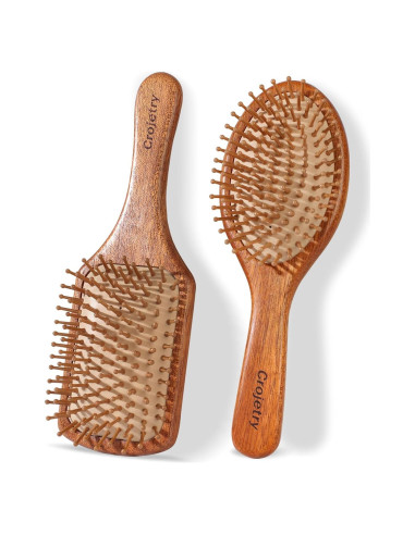 Juego de Cepillos de Pelo de Bambú 2 Piezas - Crojetry