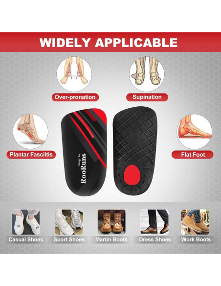 Plantillas ortopédicas RooRuns para fascitis plantar 3/4