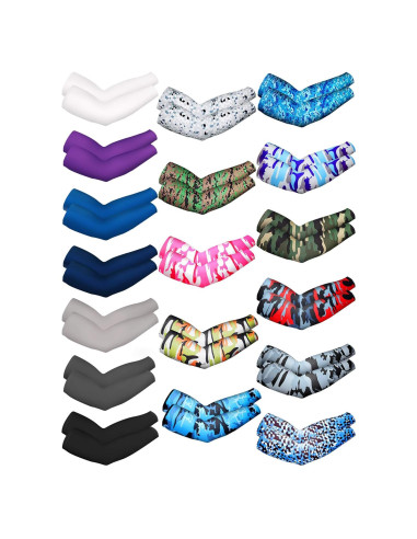 Mangas Largas Unisex Hicarer Protección UV Seda Fría 18 Pares