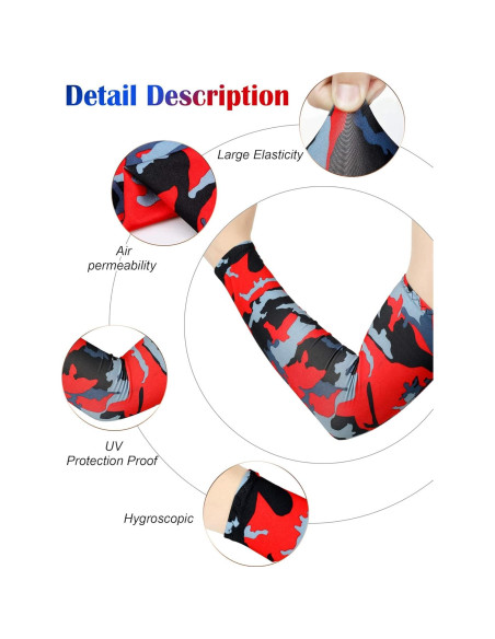 Mangas Largas Unisex Hicarer Protección UV Seda Fría 18 Pares