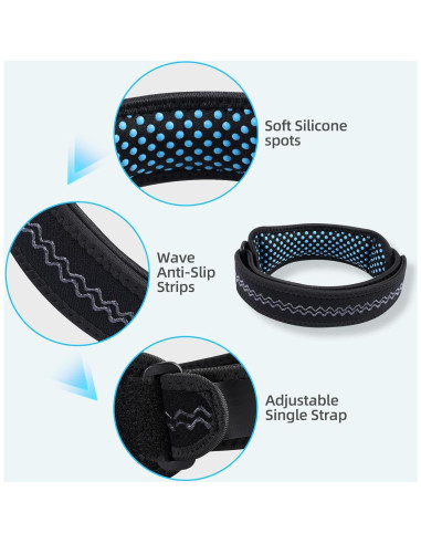 Faja de Rodilla Ajustable AGPTEK Talla Grande 53-70cm