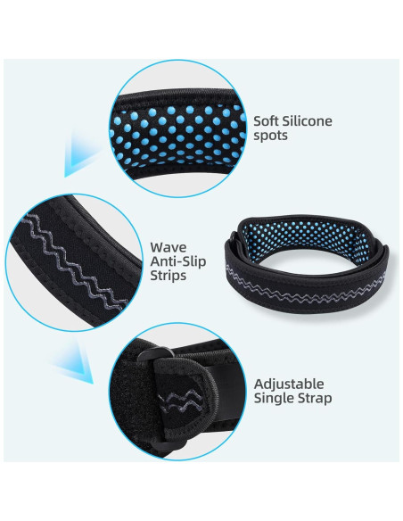 Faja de Rodilla Ajustable AGPTEK Talla Grande 53-70cm