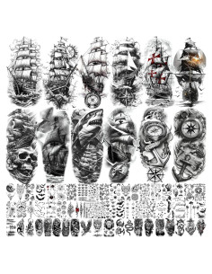 71 Hojas Tatuajes Temporales SELIDODO Barco de Vela y Más