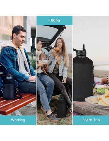 Bolsa Portabotellas de Agua RAYMYLO 32 oz con Correa Ajustable